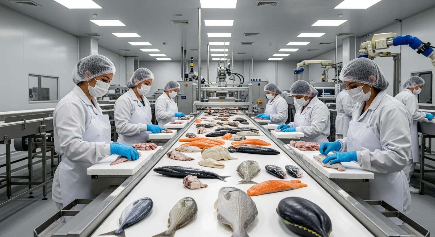 Modern seafood processing facility